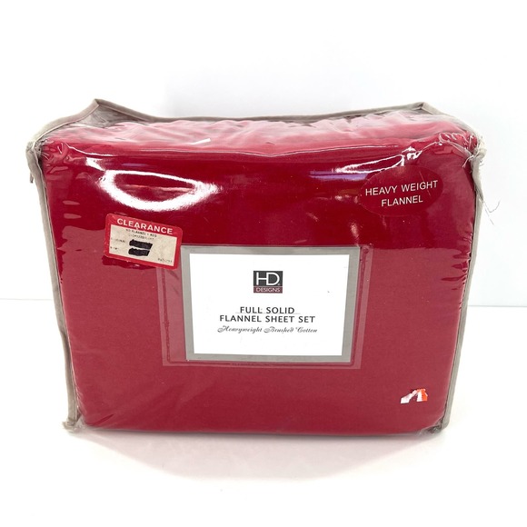 HD Designs full solid heavyweight brushed flannel sheet set - Picture 1 of 4